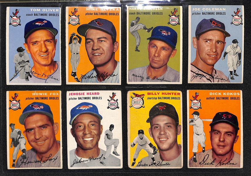 Lot Of 63 1954-56 Baltimore Orioles & Colts Cards